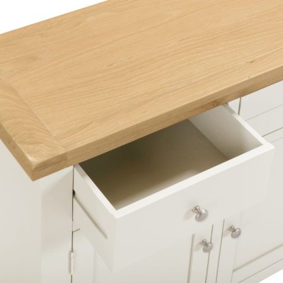 Windsor 3 Door 3 Drawer Sideboard - Ivory/Oak