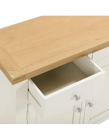 Windsor 3 Door 3 Drawer Sideboard - Ivory/Oak