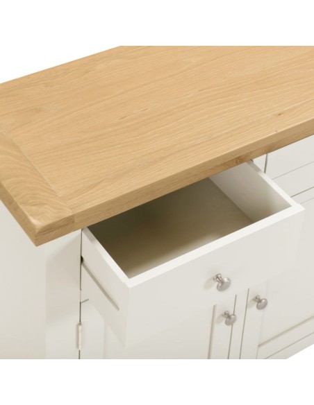 Windsor 3 Door 3 Drawer Sideboard - Ivory/Oak