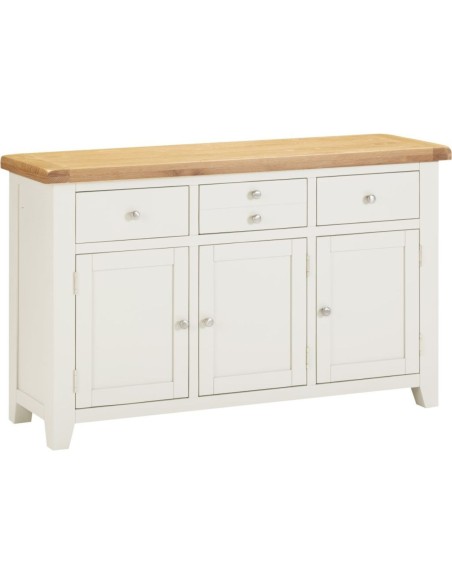 Windsor 3 Door 3 Drawer Sideboard - Ivory/Oak