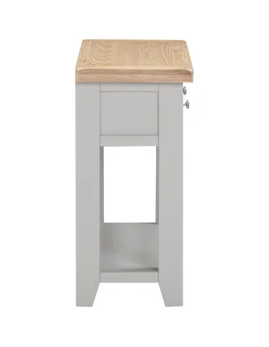 Windsor 2 Drawer Console Table - Pebble Grey/Oak