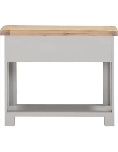Windsor 2 Drawer Console Table - Pebble Grey/Oak