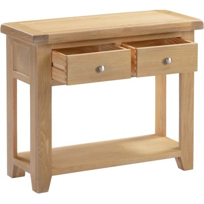 Windsor 2 Drawer Console Table - Natural Oak