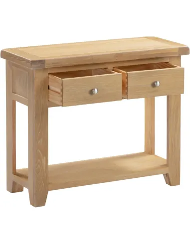 Windsor 2 Drawer Console Table - Natural Oak
