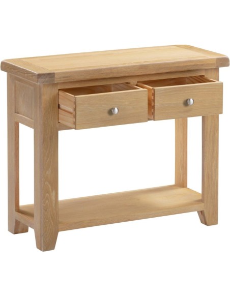 Windsor 2 Drawer Console Table - Natural Oak