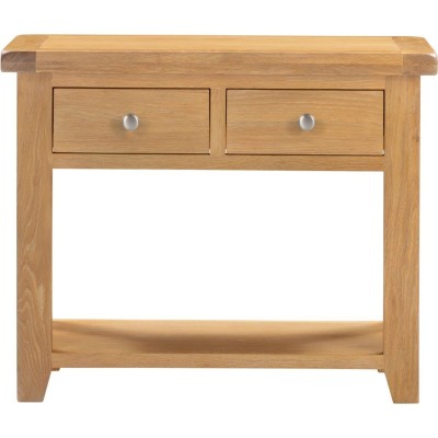 Windsor 2 Drawer Console Table - Natural Oak