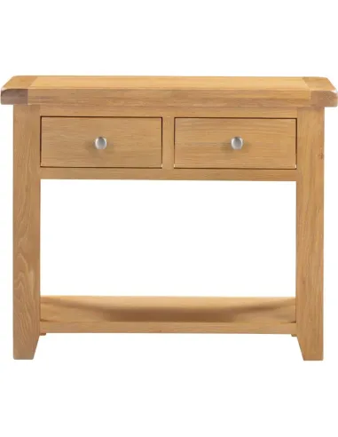 Windsor 2 Drawer Console Table - Natural Oak