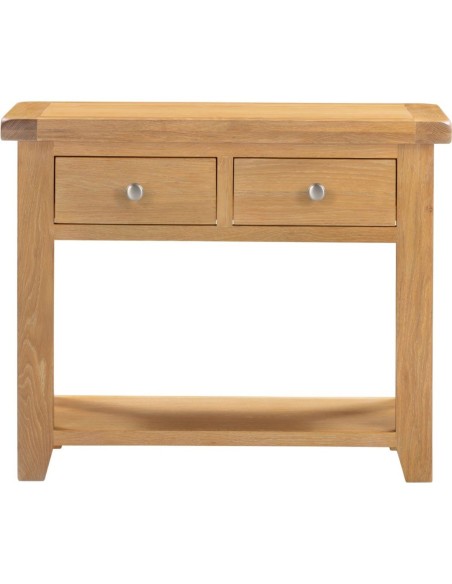 Windsor 2 Drawer Console Table - Natural Oak