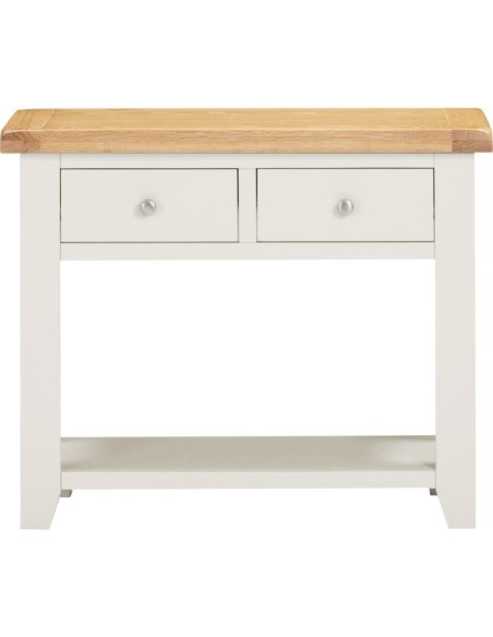 Windsor 2 Drawer Console Table - Ivory/Oak