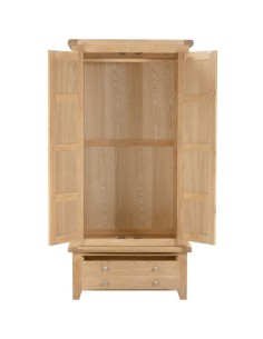 Windsor 2 Door 1 Drawer Wardrobe - Natural Oak 2