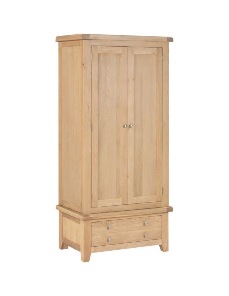 Windsor 2 Door 1 Drawer Wardrobe - Natural Oak
