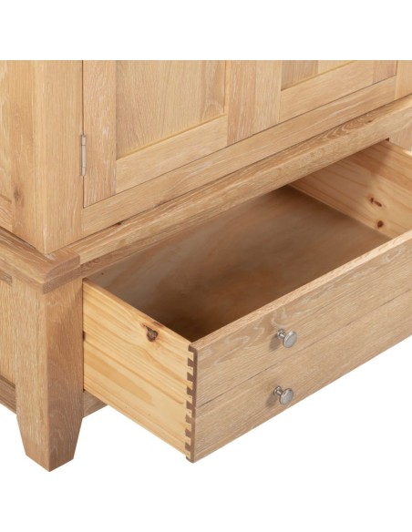 Windsor 2 Door 1 Drawer Wardrobe - Natural Oak
