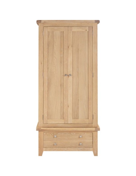 Windsor 2 Door 1 Drawer Wardrobe - Natural Oak