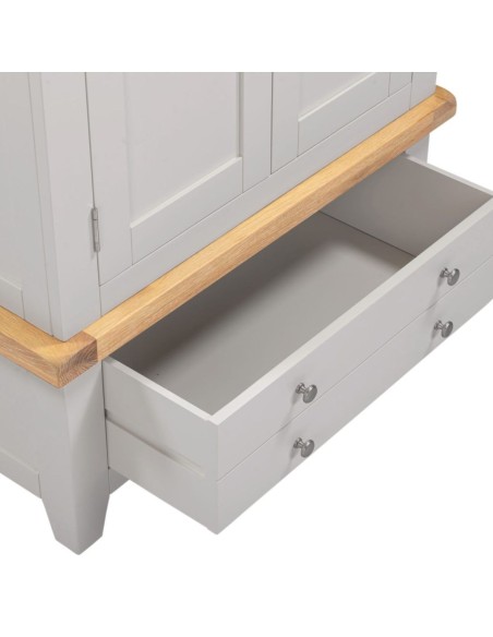 Windsor 2 Door 1 Drawer Wardrobe - Pebble Grey/Oak