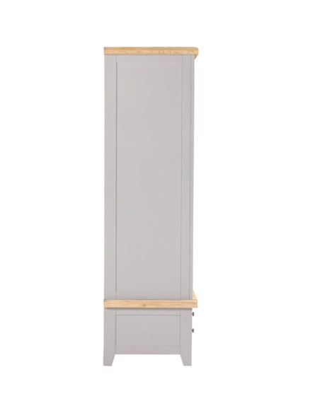 Windsor 2 Door 1 Drawer Wardrobe - Pebble Grey/Oak