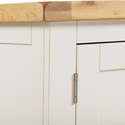 Windsor 2 Door 1 Drawer Wardrobe - Ivory/Oak