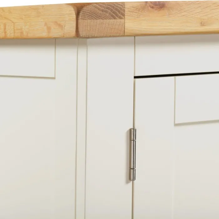 Windsor 2 Door 1 Drawer Wardrobe - Ivory/Oak