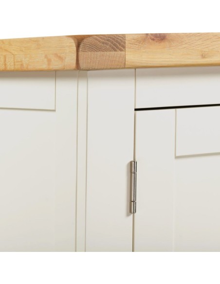 Windsor 2 Door 1 Drawer Wardrobe - Ivory/Oak