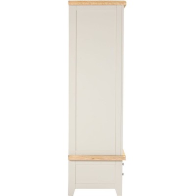 Windsor 2 Door 1 Drawer Wardrobe - Ivory/Oak