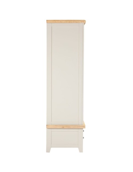Windsor 2 Door 1 Drawer Wardrobe - Ivory/Oak