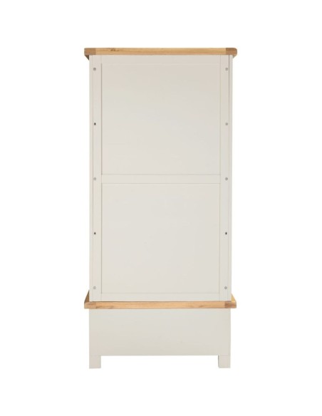 Windsor 2 Door 1 Drawer Wardrobe - Ivory/Oak