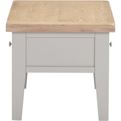 Windsor 2 Drawer Coffee Table - Pebble Grey/Oak