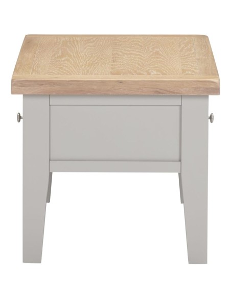 Windsor 2 Drawer Coffee Table - Pebble Grey/Oak
