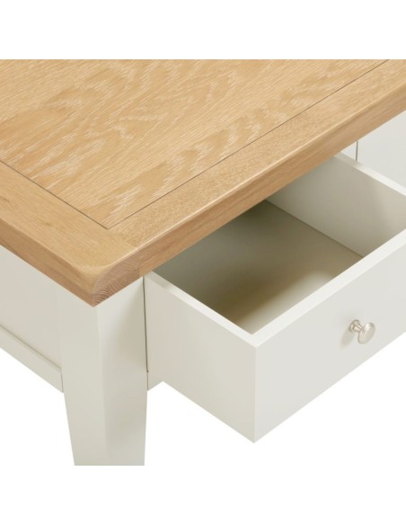 Windsor 2 Drawer Coffee Table - Ivory/Oak
