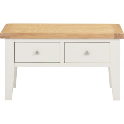 Windsor 2 Drawer Coffee Table - Ivory/Oak