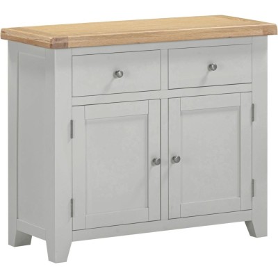 Windsor 2 Door 2 Drawer Sideboard - Pebble Grey/Oak