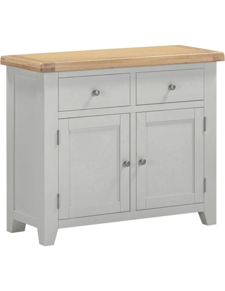 Windsor 2 Door 2 Drawer Sideboard - Pebble Grey/Oak