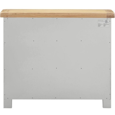 Windsor 2 Door 2 Drawer Sideboard - Pebble Grey/Oak
