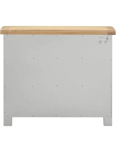 Windsor 2 Door 2 Drawer Sideboard - Pebble Grey/Oak