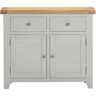 Windsor 2 Door 2 Drawer Sideboard - Pebble Grey/Oak