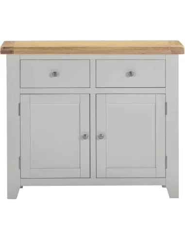 Windsor 2 Door 2 Drawer Sideboard - Pebble Grey/Oak