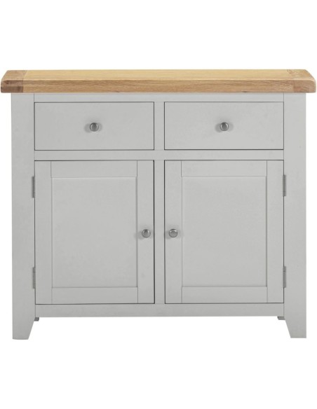 Windsor 2 Door 2 Drawer Sideboard - Pebble Grey/Oak