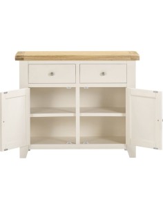Windsor 2 Door 2 Drawer Sideboard - Ivory/Oak 2