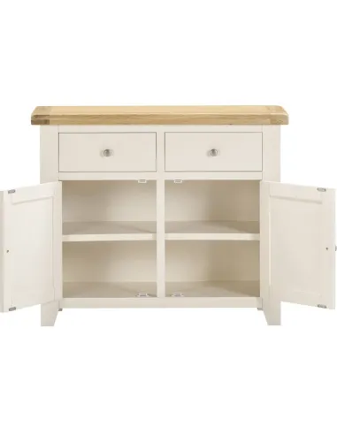 Windsor 2 Door 2 Drawer Sideboard - Ivory/Oak