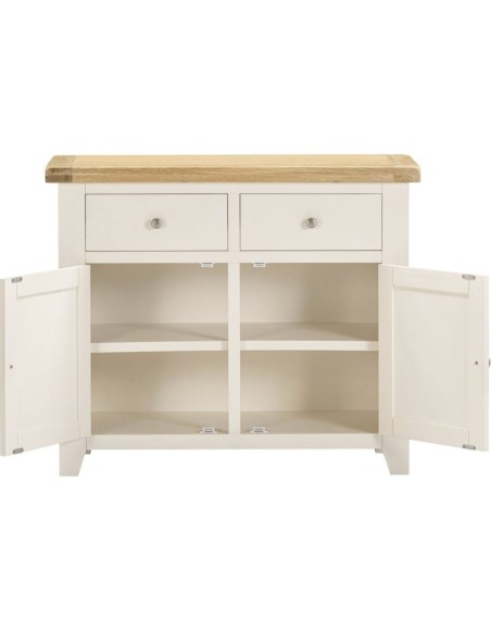 Windsor 2 Door 2 Drawer Sideboard - Ivory/Oak