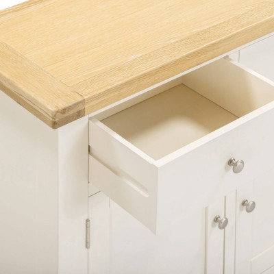 Windsor 2 Door 2 Drawer Sideboard - Ivory/Oak
