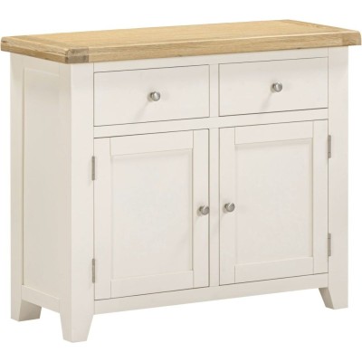 Windsor 2 Door 2 Drawer Sideboard - Ivory/Oak