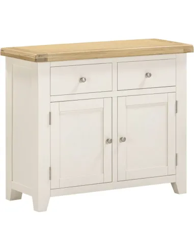 Windsor 2 Door 2 Drawer Sideboard - Ivory/Oak
