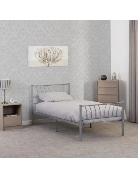 Harlow 3FT Bedframe - Silver