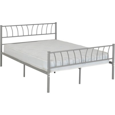 Harlow 4FT6 Bedframe - Silver