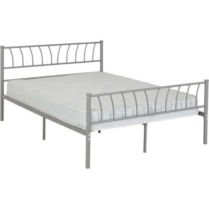 Harlow 4FT6 Bedframe - Silver