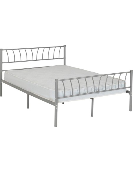 Harlow 4FT6 Bedframe - Silver