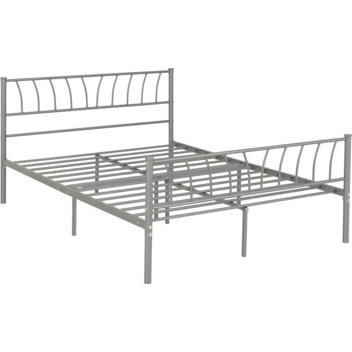 Harlow 4FT6 Bedframe - Silver