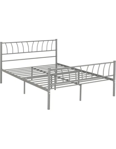 Harlow 4FT6 Bedframe - Silver