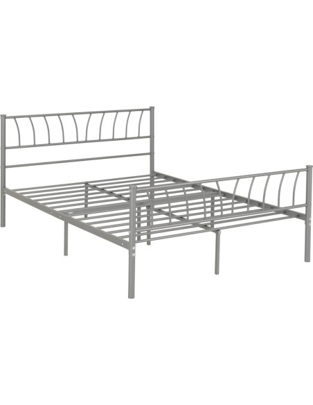 Harlow 4FT6 Bedframe - Silver