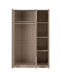 Paris 3 Door Mirrored Wardrobe - Smoked Ash Effect 2